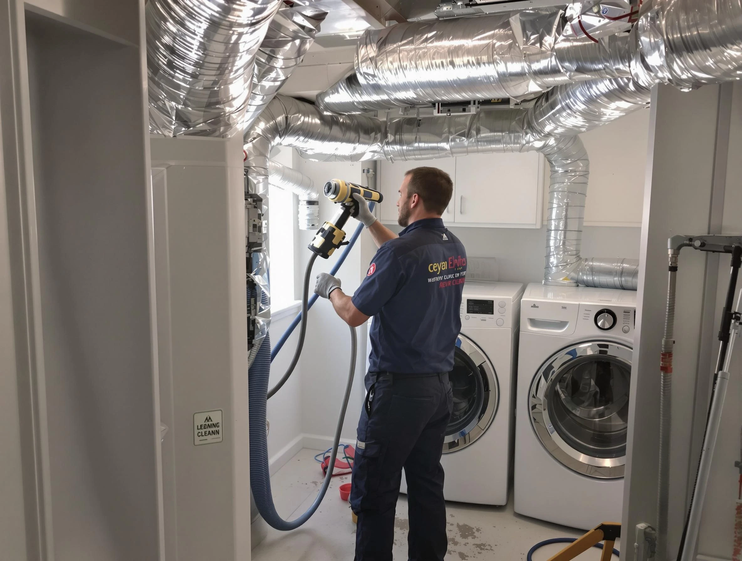 Acworth Dryer Vent Cleaning specialist using advanced equipment for thorough duct cleaning in Acworth