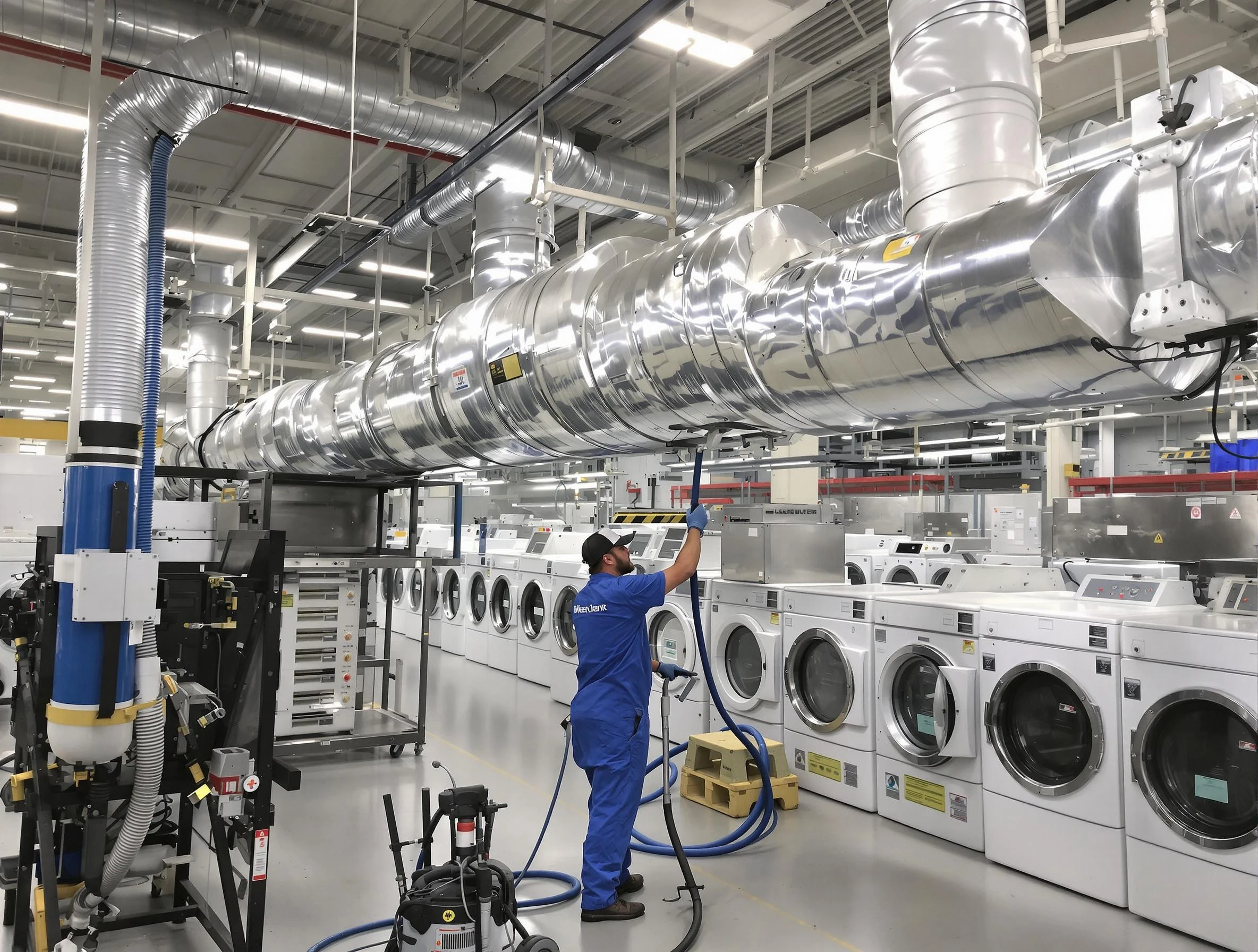 Acworth Dryer Vent Cleaning team performing heavy-duty industrial dryer vent cleaning in Acworth